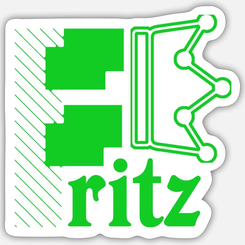Fritz - Sticker taille S (10 x 10 cm) - blanc mat