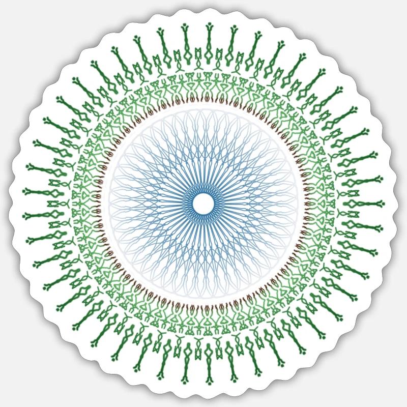 Mandala - Sticker size S (10 x 10 cm) - white matte