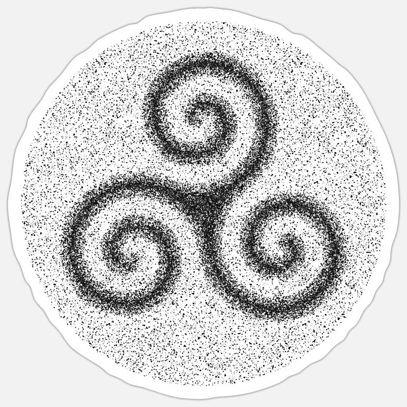 Triskele - Sticker taille S (10 x 10 cm) - blanc mat