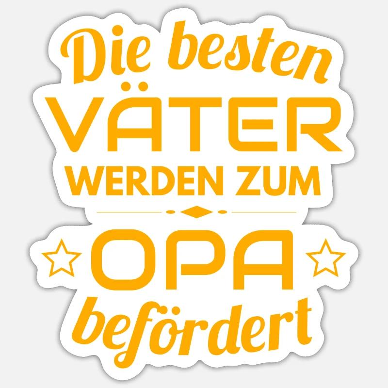 Zum Opa befördert - Sticker Größe S (10 x 10 cm) - Mattweiß