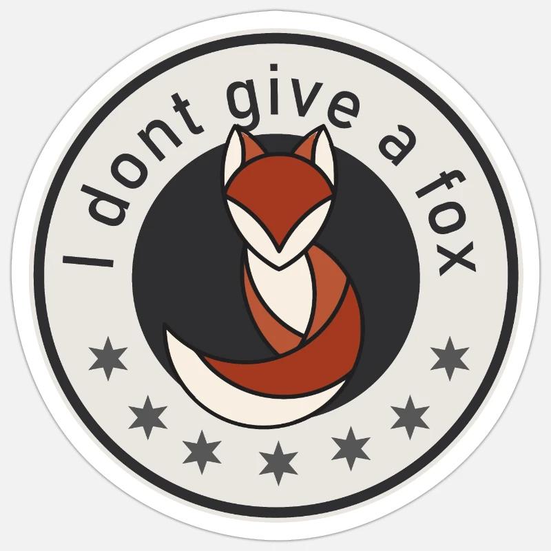 I dont give a fox - Sticker Größe S (10 x 10 cm) - Mattweiß