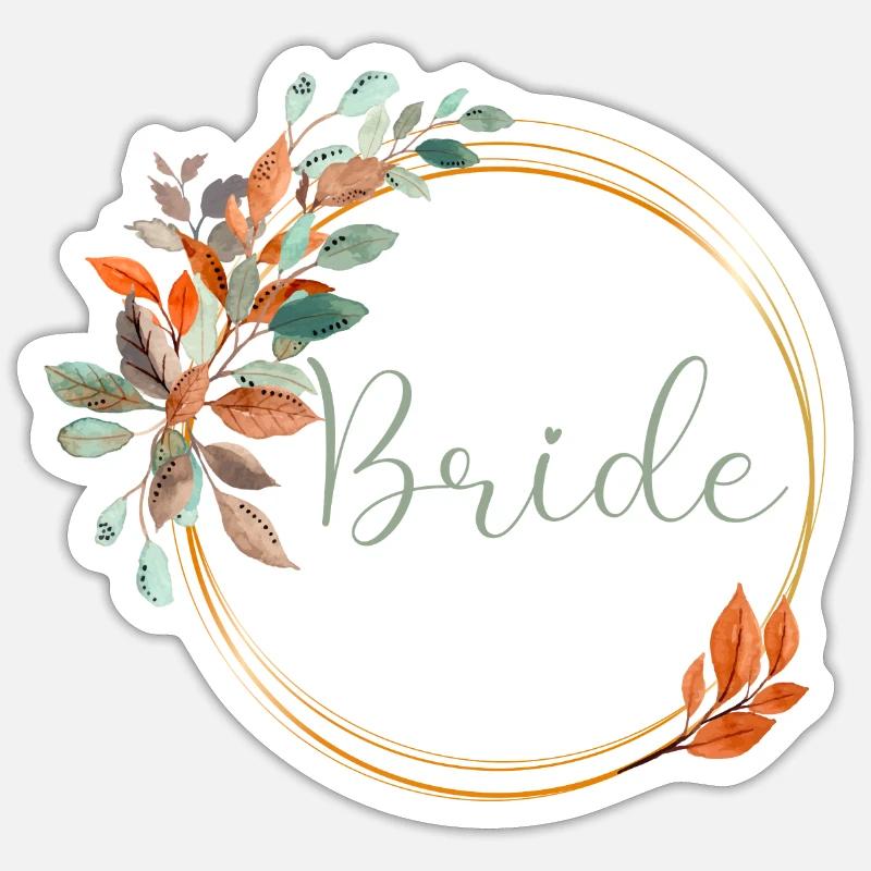 Orange Eucalyptus - Bride Sticker size S (10 x 10 cm)
