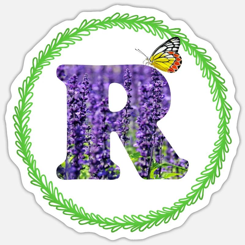 lavendel r - Sticker Größe S (10 x 10 cm) - Mattweiß