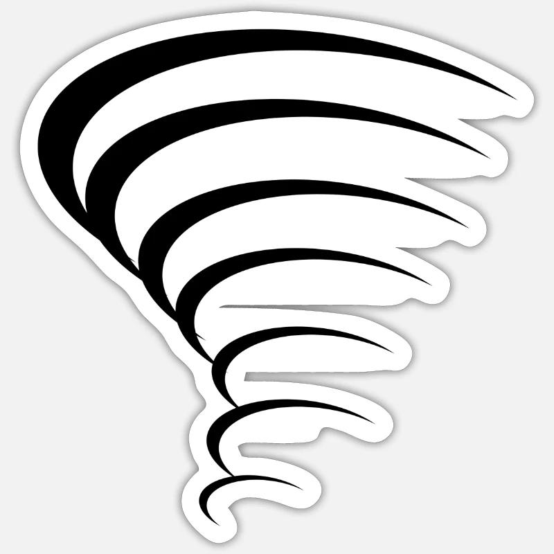 Conception de tornade Sticker taille S (10 x 10 cm)