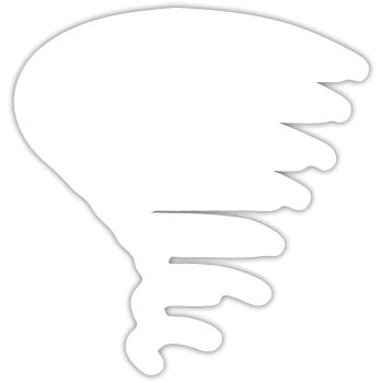 Tornado cyclone - Sticker size S (10 x 10 cm) - white matte - Front