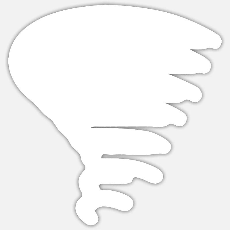 Tornado Wirbelsturm - Sticker Größe S (10 x 10 cm) - Mattweiß
