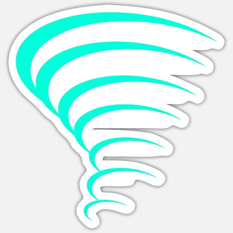 Conception de tornade - Sticker taille S (10 x 10 cm) - blanc mat