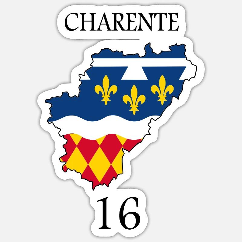 Charente - Sticker size S (10 x 10 cm) - white matte