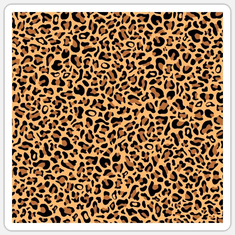 Modèle de léopard | Imprimé léopard | Animaux africains - Sticker taille S (10 x 10 cm) - blanc mat