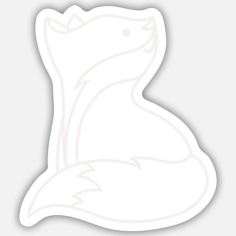 White Logo - Sticker taille S (10 x 10 cm) - blanc mat