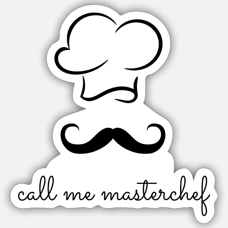 Kochdesign - call me masterchef Sticker Größe S (10 x 10 cm)