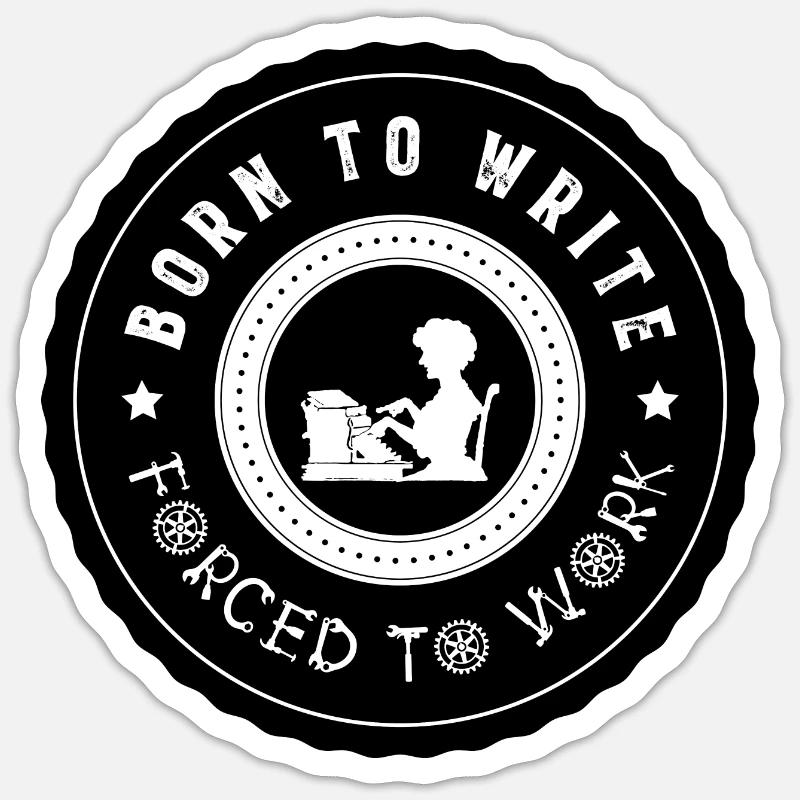 BornTo Write Sticker size S (10 x 10 cm)