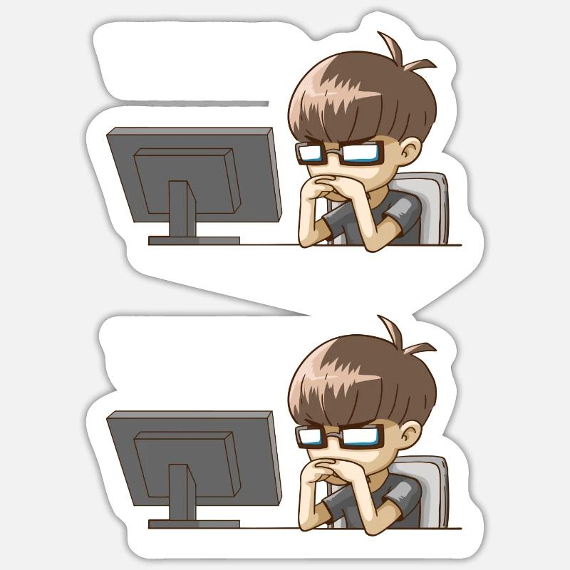 Drôle de code de programmation fonctionne pourquoi - Sticker taille S (10 x 10 cm) - blanc mat