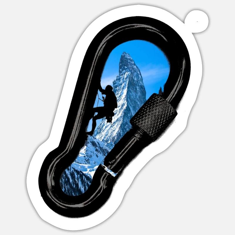 Grimper - Sticker taille S (10 x 10 cm) - blanc mat