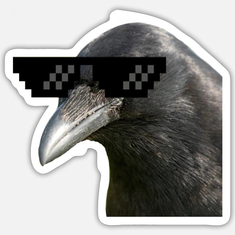 LilCrow - Sticker size S (10 x 10 cm) - white matte