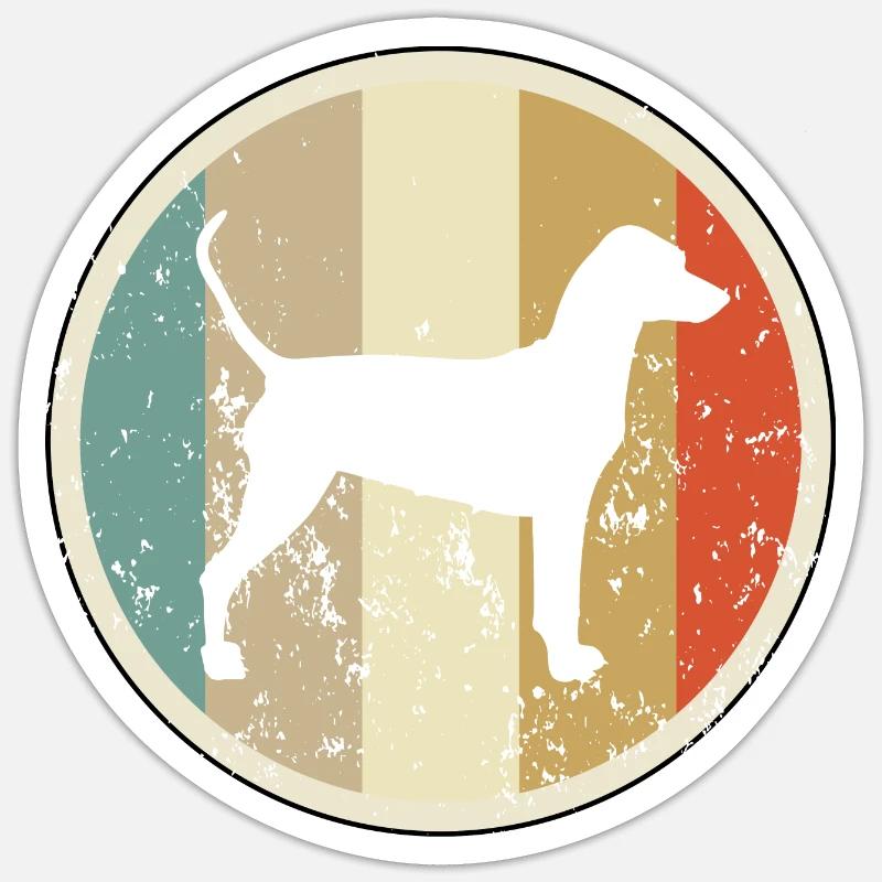 Deutscher Pinscher - Sticker Größe S (10 x 10 cm) - Mattweiß