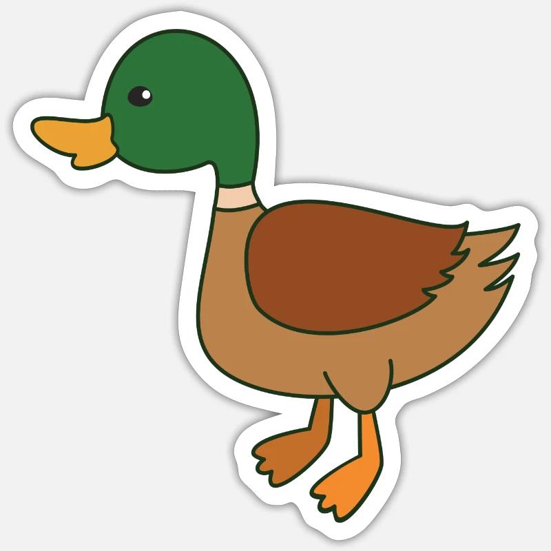 duck - Sticker size S (10 x 10 cm) - white matte