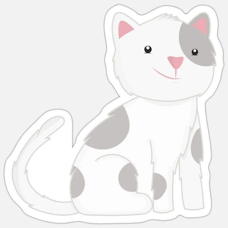 Chat Chats Sticker taille S (10 x 10 cm)