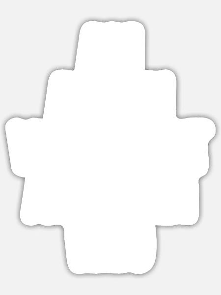 Am Arsch vorbei ist auch ein weg - Sticker Größe S (10 x 10 cm) - Mattweiß