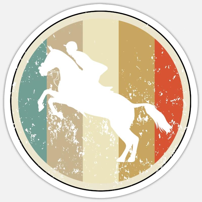 Springreiten Springreiter Springreiterin Sticker Größe S (10 x 10 cm)