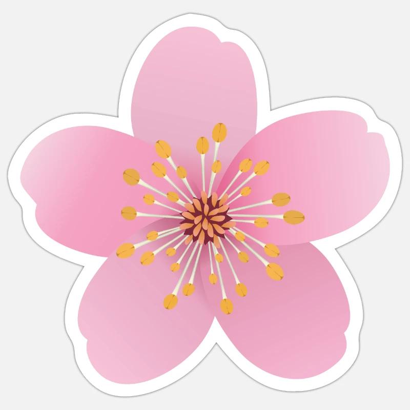 Cherry blossom - Sticker size S (10 x 10 cm) - white matte