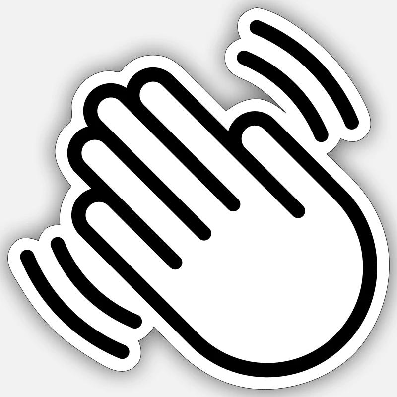 Hände Klatschen Sticker Größe S (10 x 10 cm)