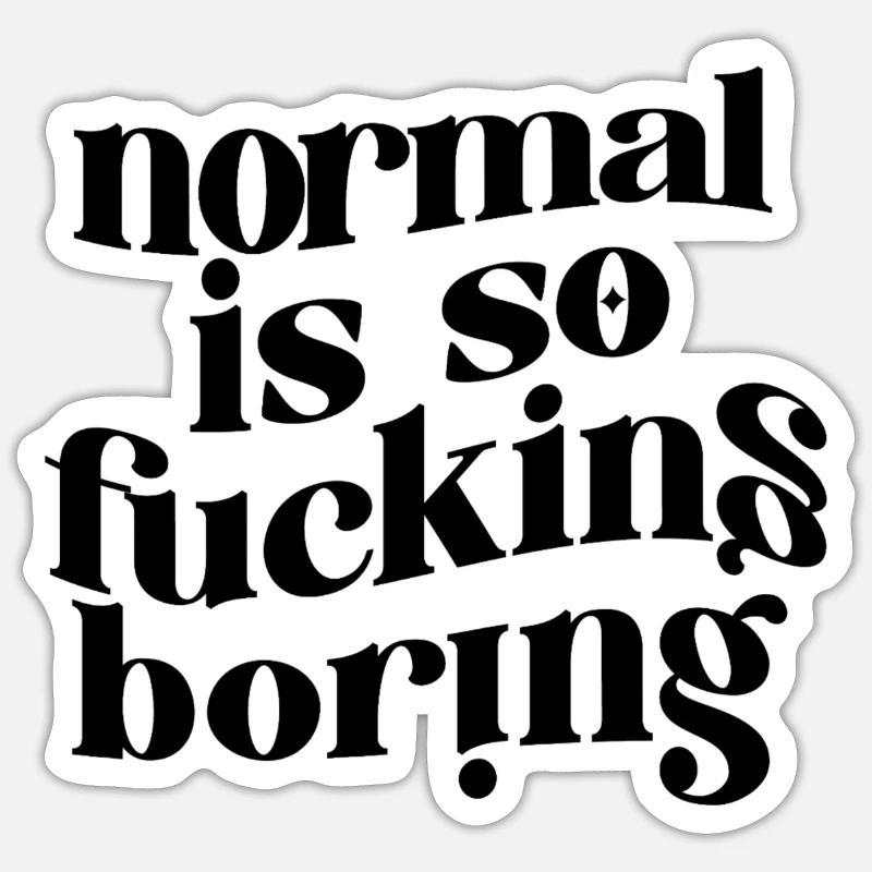 normal - Sticker taille S (10 x 10 cm) - blanc mat