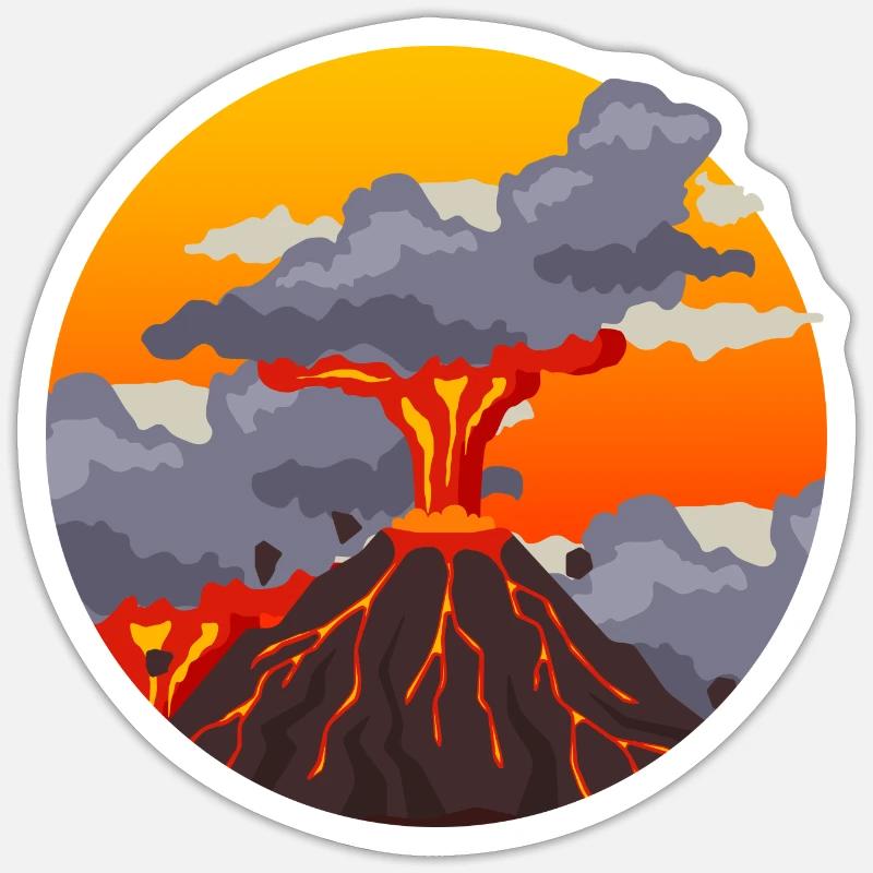 Vulkan Sticker Größe S (10 x 10 cm)