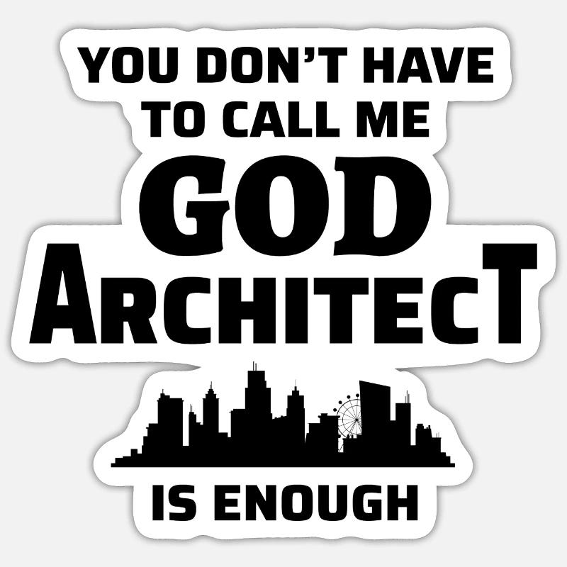 Architecte Architecte Étudiant Architecte Drôle Sticker taille S (10 x 10 cm)
