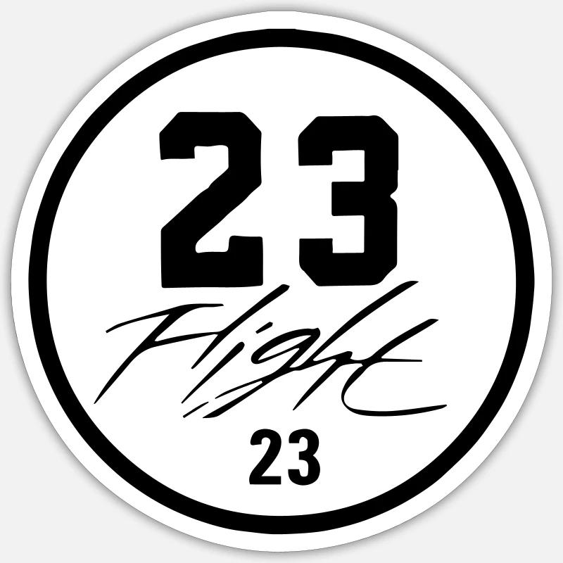 23 FLIGHT - Sticker size S (10 x 10 cm) - white matte