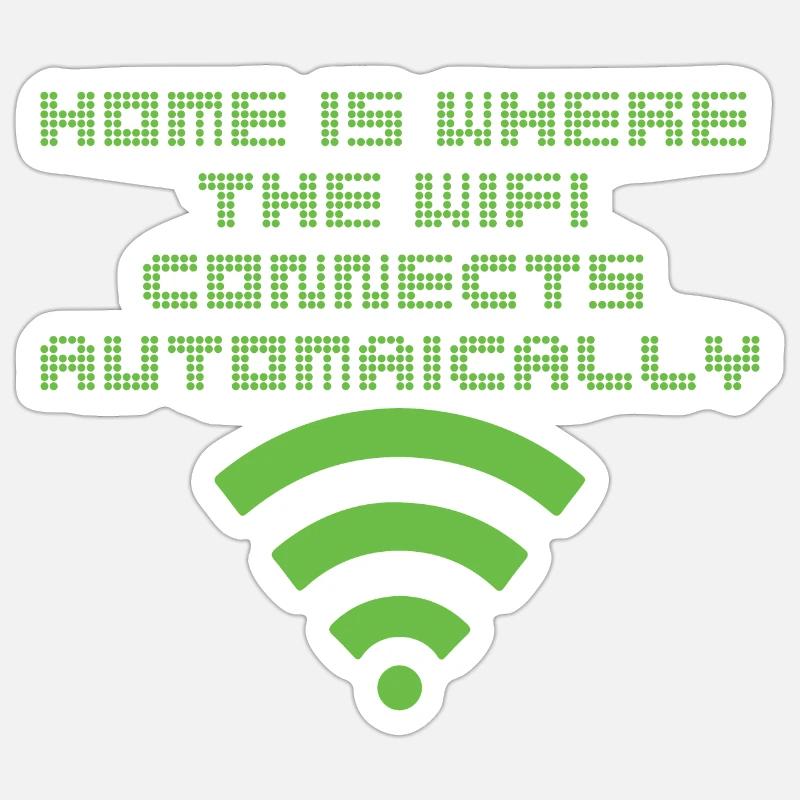 Wireless Wifi Wlan Gamer IT Programmierer Geschenk Sticker Größe S (10 x 10 cm)