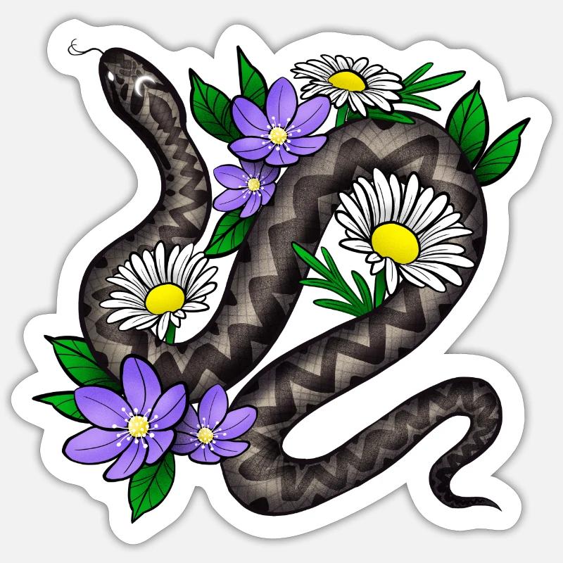 Viper - Sticker size S (10 x 10 cm) - white matte