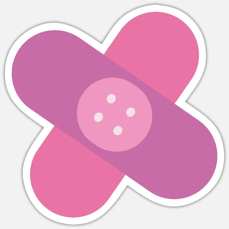 Cute plaster gift idea - Sticker size S (10 x 10 cm) - white matte