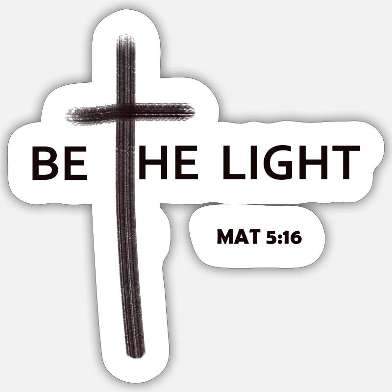 be the light mat 5,16 - Sticker Größe S (10 x 10 cm) - Mattweiß