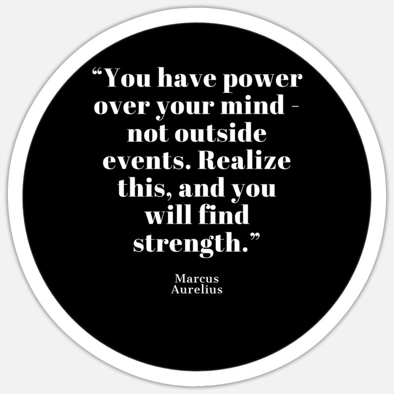 Marcus Aurelius Quote Sticker size S (10 x 10 cm)