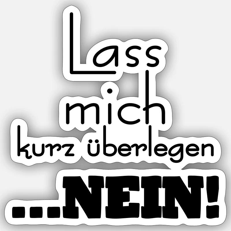 NEIN Sticker Größe S (10 x 10 cm)