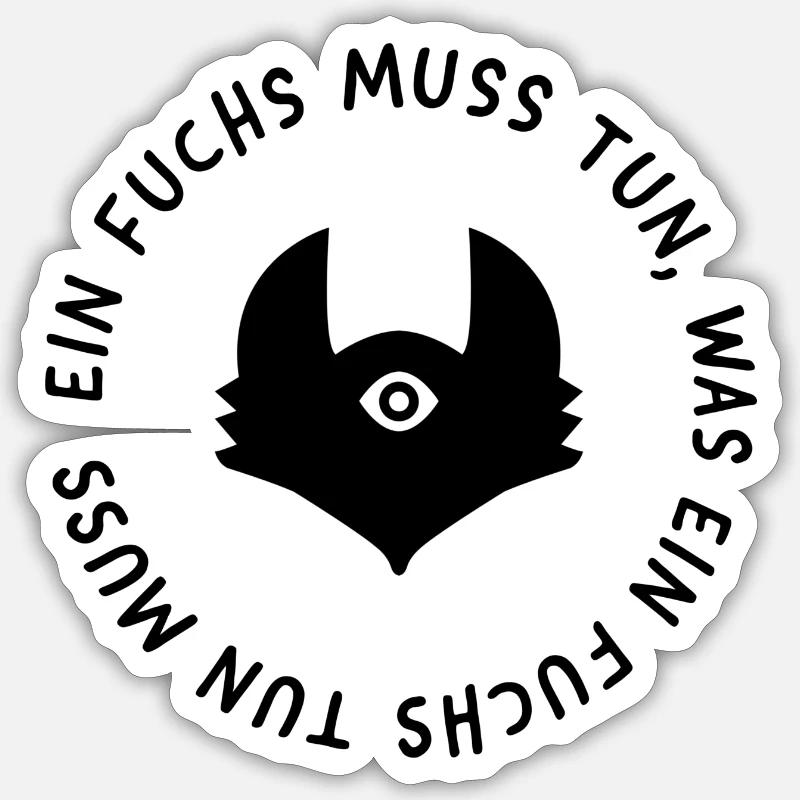 Fuchs + Beginners: Weisheitsauge + Einzelgänger Sticker Größe S (10 x 10 cm)