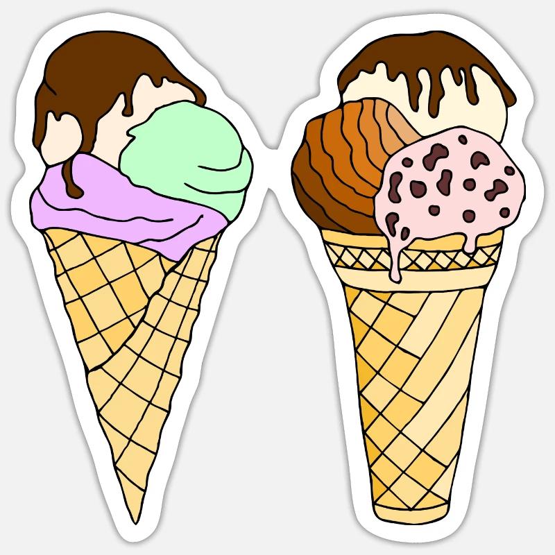 Eis Sticker Größe S (10 x 10 cm)