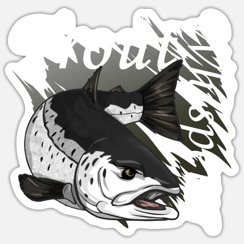 Forellen Flüsterer Sticker Größe S (10 x 10 cm)