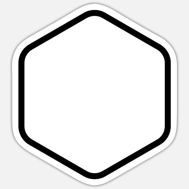 Cadre avec 6 coins arrondis - Sticker taille S (10 x 10 cm) - blanc mat