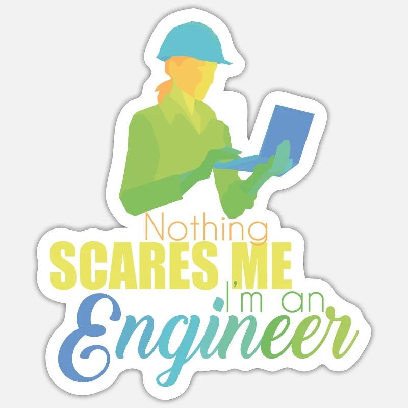 Engineer Engineer Technician Electrical Engineering Mechanical Engineering - Sticker size S (10 x 10 cm) - white matte