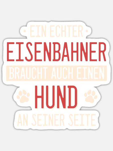 Eisenbahner Lokführer Eisenbahn Bahn Beruf Spruch - Sticker Größe S (10 x 10 cm) - Mattweiß