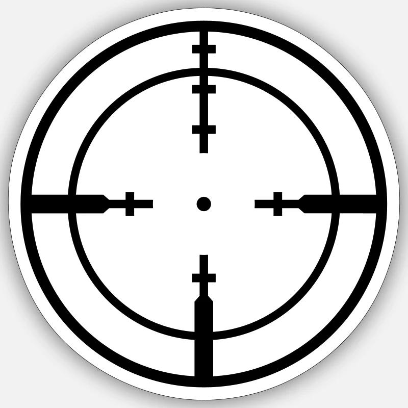 Target Shooting Visor Shooter Sticker size S (10 x 10 cm)