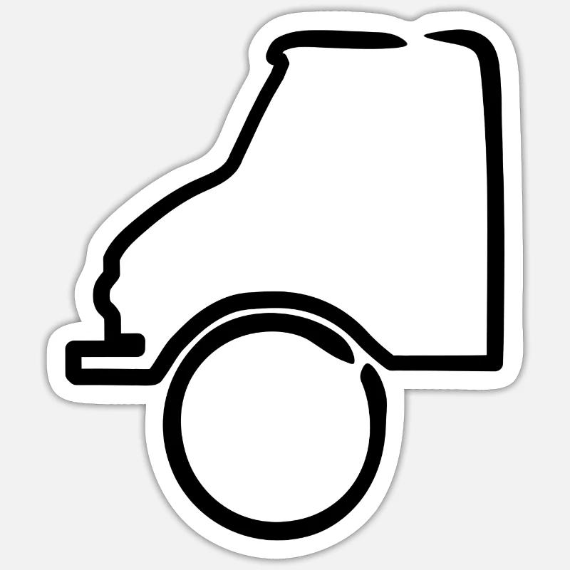 Unimog - Oldtimer - Offroad - Universal Motorgerät - Sticker Größe S (10 x 10 cm) - Mattweiß