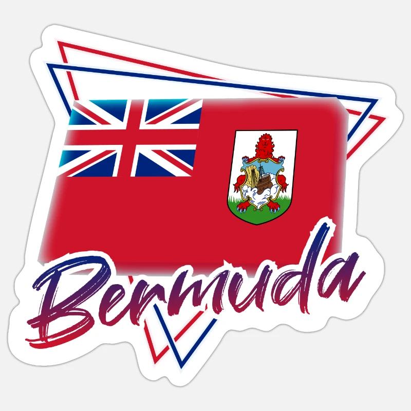 Bermuda - Sticker Größe S (10 x 10 cm) - Mattweiß