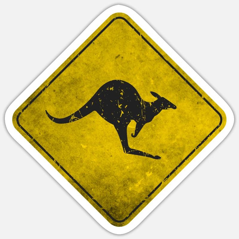 Kangaroo - Sticker size S (10 x 10 cm) - white matte
