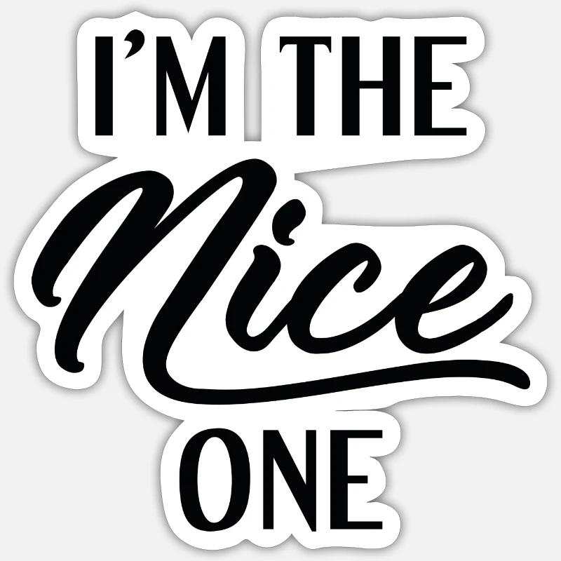 Ich bin der Nette Sticker Größe S (10 x 10 cm)