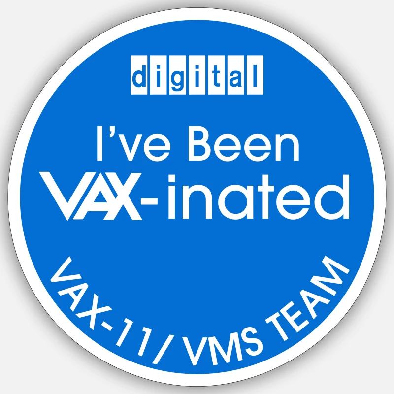VAX-inated - Sticker Größe S (10 x 10 cm) - Mattweiß