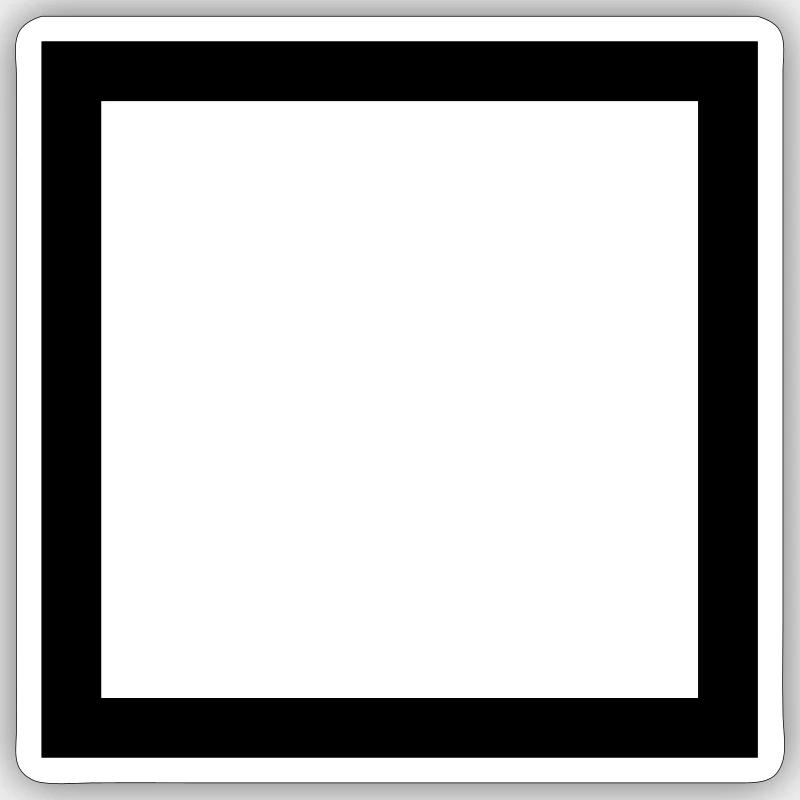 Thick square Sticker size S (10 x 10 cm)