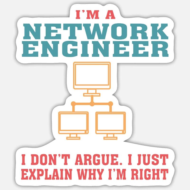 Lustiges Network Engineering Angebot für Network Engine - Sticker Größe S (10 x 10 cm) - Mattweiß